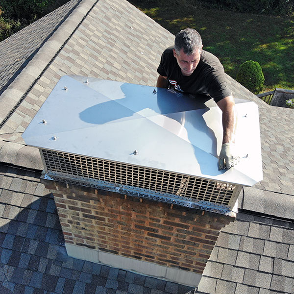 full-width chimney cap replacement, norwalk ct