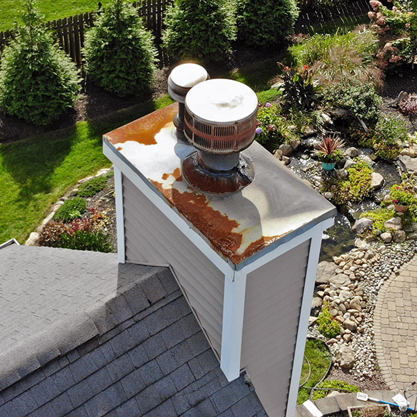 Rusty Chimney in Morris County NJ